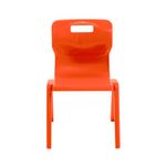 Titan One Piece Classroom Chair 432x408x690mm Orange (Pack of 30) KF78623