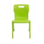 Titan One Piece Classroom Chair 480x486x799mm Lime (Pack of 30) KF78634