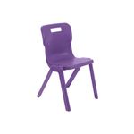 Titan One Piece Classroom Chair 482x510x829mm Purple (Pack of 30) KF78643