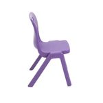 Titan One Piece Classroom Chair 435x384x600mm Purple (Pack of 30) KF78613