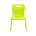 Titan One Piece Classroom Chair 435x384x600mm Lime (Pack of 30) KF78616