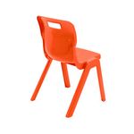 Titan One Piece Classroom Chair 432x408x690mm Orange (Pack of 30) KF78623