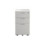 Jemini 3 Drawer Under Desk Pedestal 404x500x690mm White KF78664