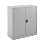 Talos Double Door Stationery Cupboard 920x420x1000mm Grey TCSDDC1000GR