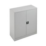 Talos Double Door Stationery Cupboard 920x420x1000mm Grey TCSDDC1000GR