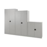 Talos Double Door Stationery Cupboard 920x420x1000mm Grey TCSDDC1000GR