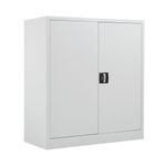 Talos Double Stationery Cupboard 920x420x1000mm White TCSDDC1000WH