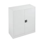 Talos Double Stationery Cupboard 920x420x1000mm White TCSDDC1000WH