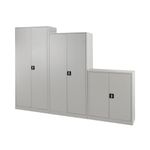 Talos Double Door Stationery Cupboard 920x420x1950mm Grey TCSDDC1950GR