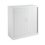 Talos Side Opening Tambour Unit 1000x450x1050mm White TCSOT1050WH