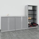 Talos Side Opening Tambour Unit 1000x450x1050mm White TCSOT1050WH