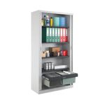 Talos Side Opening Tambour Unit 1000x450x1950mm Grey TCSOT1950GR