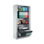 Talos Side Opening Tambour Unit 1000x450x1950mm White TCSOT1950WH