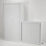 Talos Side Opening Tambour Unit 1000x450x1950mm White TCSOT1950WH
