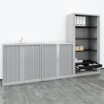 Talos Side Opening Tambour Unit 1000x450x1950mm White TCSOT1950WH