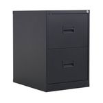 Talos 2 Drawer Filing Cabinet 465x620x700mm Black TCS2FC-BK