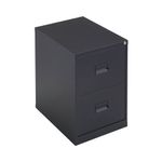 Talos 2 Drawer Filing Cabinet 465x620x700mm Black TCS2FC-BK