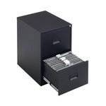Talos 2 Drawer Filing Cabinet 465x620x700mm Black TCS2FC-BK