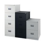 Talos 2 Drawer Filing Cabinet 465x620x700mm Black TCS2FC-BK