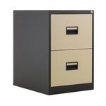Talos 2 Drawer Filing Cabinet 465x620x700mm Coffee Cream TCS2FC-CC