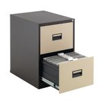 Talos 2 Drawer Filing Cabinet 465x620x700mm Coffee Cream TCS2FC-CC