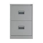 Talos 2 Drawer Filing Cabinet 465x620x700mm Grey TCS2FC-GR