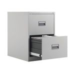 Talos 2 Drawer Filing Cabinet 465x620x700mm Grey TCS2FC-GR