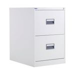 Talos 2 Drawer Filing Cabinet 465x620x700mm White TCS2FC-WH