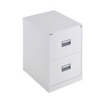 Talos 2 Drawer Filing Cabinet 465x620x700mm White TCS2FC-WH
