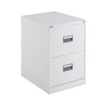 Talos 2 Drawer Filing Cabinet 465x620x700mm White TCS2FC-WH