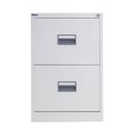Talos 2 Drawer Filing Cabinet 465x620x700mm White TCS2FC-WH
