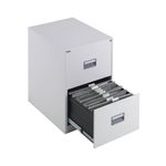 Talos 2 Drawer Filing Cabinet 465x620x700mm White TCS2FC-WH
