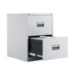 Talos 2 Drawer Filing Cabinet 465x620x700mm White TCS2FC-WH