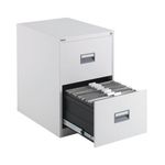 Talos 2 Drawer Filing Cabinet 465x620x700mm White TCS2FC-WH