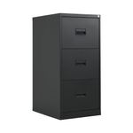 Talos 3 Drawer Filing Cabinet 465x620x1000mm Black TCS3FC-BK