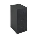 Talos 3 Drawer Filing Cabinet 465x620x1000mm Black TCS3FC-BK