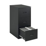 Talos 3 Drawer Filing Cabinet 465x620x1000mm Black TCS3FC-BK