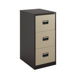 Talos 3 Drawer Filing Cabinet 465x620x1000mm Coffee Cream TCS3FC-CC