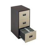 Talos 3 Drawer Filing Cabinet 465x620x1000mm Coffee Cream TCS3FC-CC
