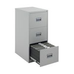 Talos 3 Drawer Filing Cabinet 465x620x1000mm Grey TCS3FC-GR