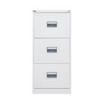 Talos 3 Drawer Filing Cabinet 465x620x1000mm White TCS3FC-WH