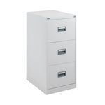 Talos 3 Drawer Filing Cabinet 465x620x1000mm White TCS3FC-WH