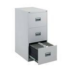 Talos 3 Drawer Filing Cabinet 465x620x1000mm White TCS3FC-WH