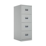 Talos 4 Drawer Filing Cabinet 465x620x1300mm Grey TCS4FC-GR