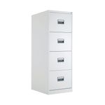 Talos 4 Drawer Filing Cabinet 465x620x1300mm White TCS4FC-WH