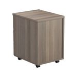 Jemini 3 Drawer Mobile Pedestal 400x500x595mm Grey Oak KF78945