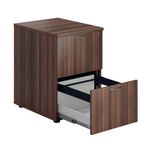 Ff Jemini Walnut 2 Drawer File Cabinet