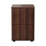 Ff Jemini Walnut 2 Drawer File Cabinet