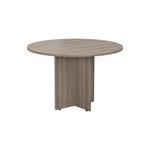 Jemini Round Meeting Table 1100x1100x730mm Grey Oak KF78959