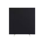Jemini Floor Standing Screen 1600x25x1200mm Black KF79009